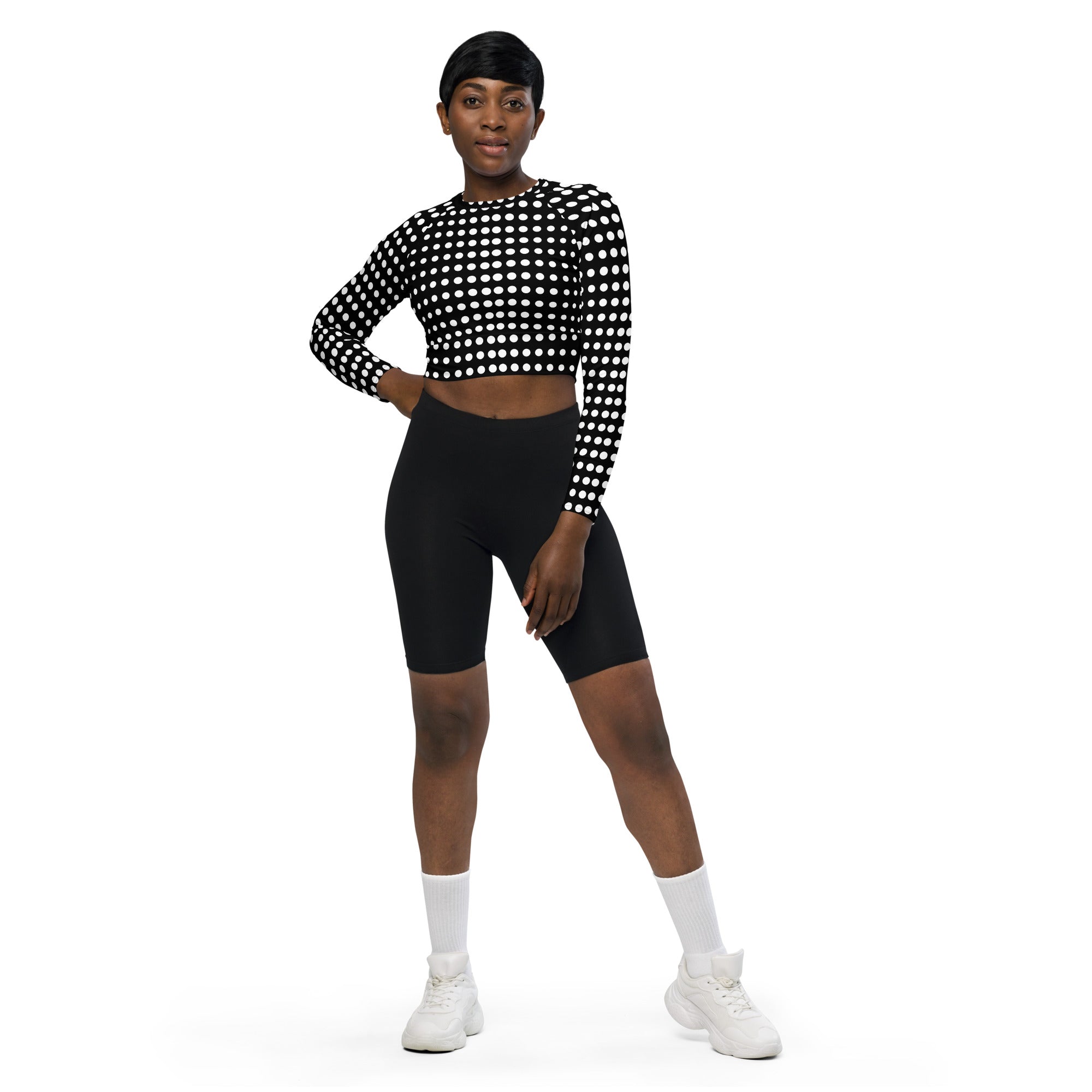 SHE REBEL - Optical Illusion Recycled Crop Top UPF 50+